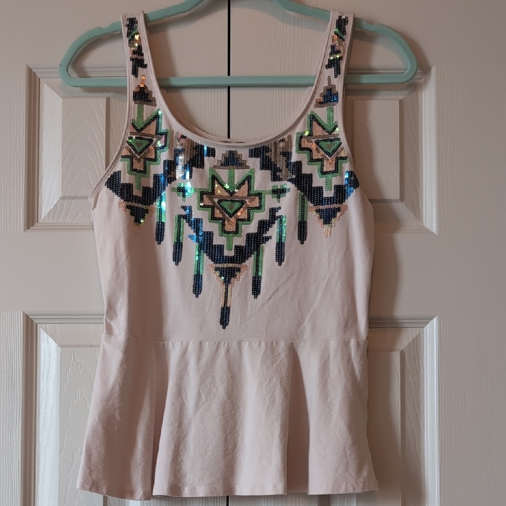 Sequin Embellished Tank Top